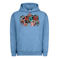Pigment Pebble Blue Mom cow Mother's Day Urban Hoodie - FaDigitalArtStudio