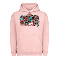 Pigment Salmon Mom cow Mother's Day Urban Hoodie - FaDigitalArtStudio
