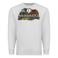 Dove Grey Wild about Baseball Premium Sweatshirt - HowdyJamesFarm