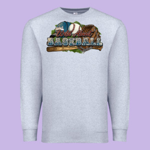 Wild About Baseball Premium Sweatshirt Designed By Howdyjamesfarm