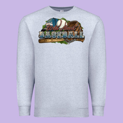 Wild About Baseball Premium Sweatshirt Designed By Howdyjamesfarm