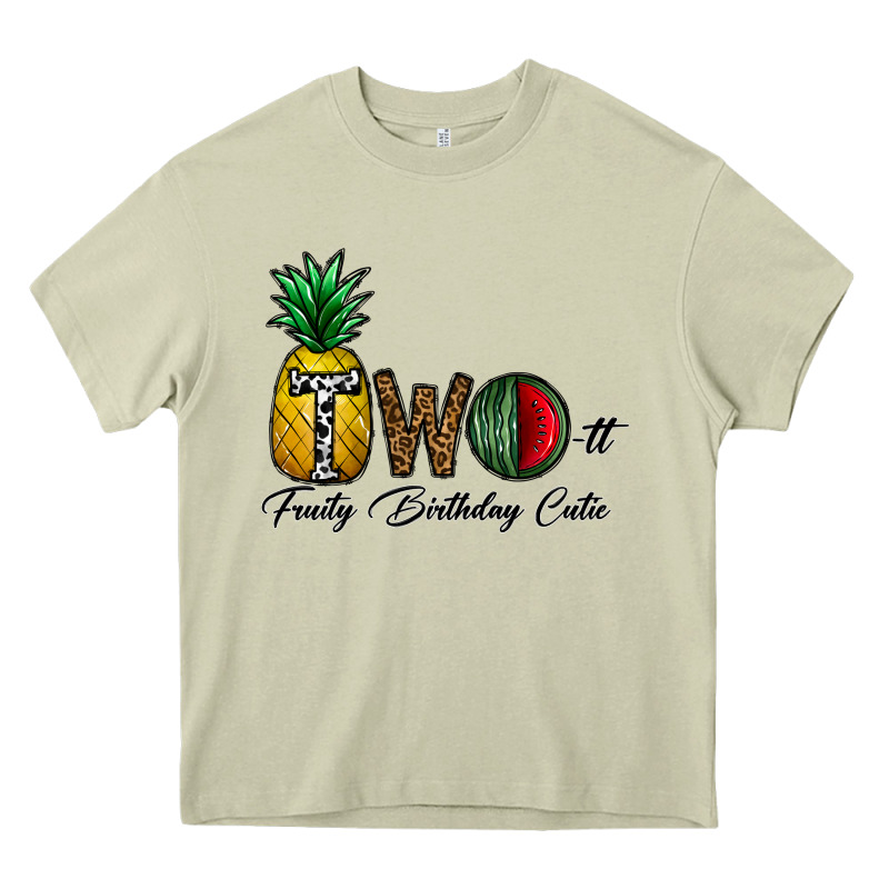 Two Fruity Birthday Cutie Heavy Core Tee by CowhideDigitalArt | Teevron