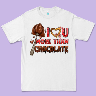 I Love You More Than Chocolate Premium Tee Designed By Adodesignshop