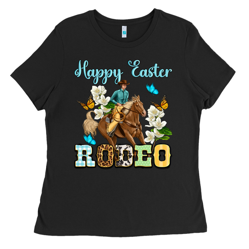 Happy Easter Rodeo Ladies Tee by OliviaCreatesArt | Teevron