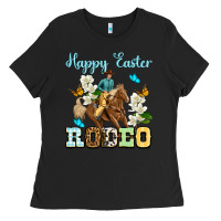 Black Happy Easter rodeo Ladies Tee - OliviaCreatesArt