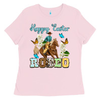Bubblegum Pink Happy Easter rodeo Ladies Tee - OliviaCreatesArt