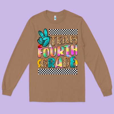 Team Fourth Grade Long Sleeve Tee Designed By Nancycooperartshop