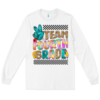 White team fourth grade Long Sleeve Tee - NancyCooperArtShop