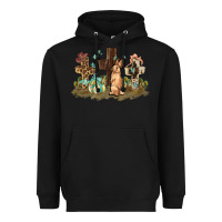 Black Western rabbit bunny with crosses Easter Day Heavyweight Hoodie - HowdyJamesFarm