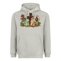 Moon Dust Western rabbit bunny with crosses Easter Day Heavyweight Hoodie - HowdyJamesFarm