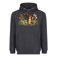 Smoke Western rabbit bunny with crosses Easter Day Heavyweight Hoodie - HowdyJamesFarm