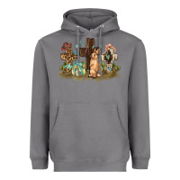Storm Western rabbit bunny with crosses Easter Day Heavyweight Hoodie - HowdyJamesFarm