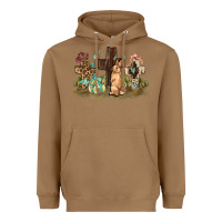 Toasted Coconut Western rabbit bunny with crosses Easter Day Heavyweight Hoodie - HowdyJamesFarm