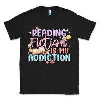 Black reading fiction is my addiction Classic Tee - MaliasSmallBusiness