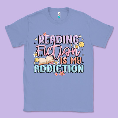 Reading Fiction Is My Addiction Classic Tee Designed By Maliassmallbusiness