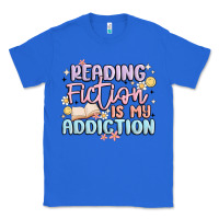True Royal reading fiction is my addiction Classic Tee - MaliasSmallBusiness