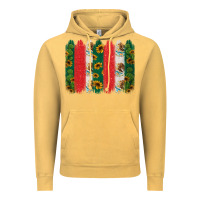 Vintage Mustard mexican flag brushstroke Vintage Hoodie - Jasminsmagicworld