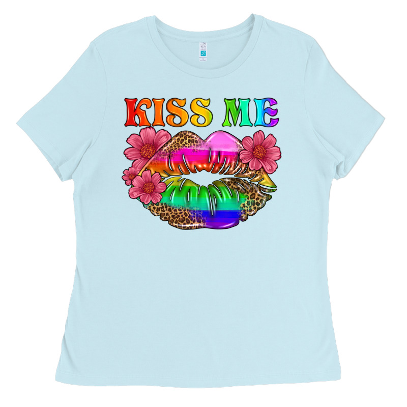 Lgbtq Kiss Me Ladies Tee by HRA Design Shop | Teevron