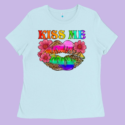Lgbtq Kiss Me Ladies Tee Designed By Hra Design Shop