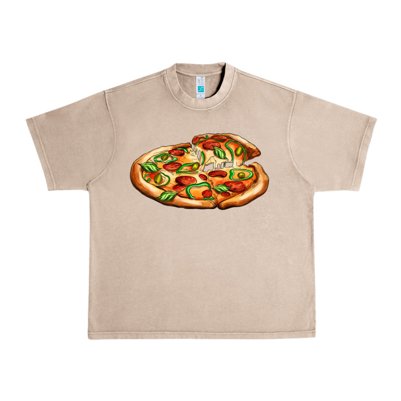 Big Pizza Urban Heavy Tee by AdoDesignShop | Teevron