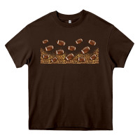 Chocolate Brown leopard american football libbey glass Heavy Core Tee - HRA Design Shop