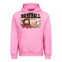 Fuchsia Pink baseball vibes Urban Hoodie - FaDigitalArtStudio