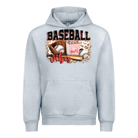 Heather Grey baseball vibes Urban Hoodie - FaDigitalArtStudio