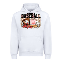 White baseball vibes Urban Hoodie - FaDigitalArtStudio