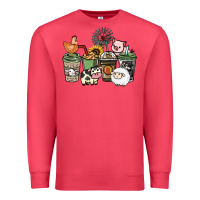 Cardinal Farm animal coffee cups Premium Sweatshirt - HowdyJamesFarm
