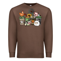 Chestnut Farm animal coffee cups Premium Sweatshirt - HowdyJamesFarm
