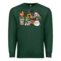Sports Green Farm animal coffee cups Premium Sweatshirt - HowdyJamesFarm