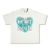 Pistachio i have got a good heart but this mouth Urban Heavy Tee - MaliasSmallBusiness