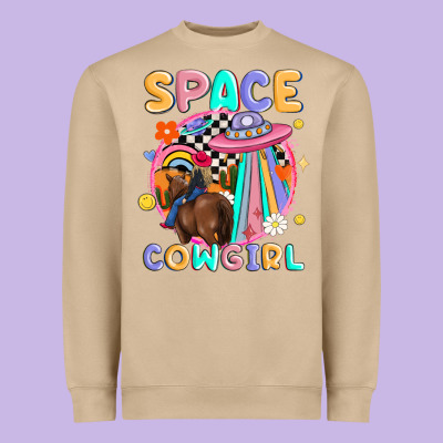 Space Cowgirl Heavyweight Sweatshirt Designed By Maliassmallbusiness