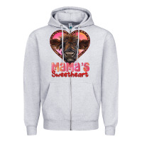 Heather Grey mama's sweetheart highland calf Zipper Hoodie - RanaPortraitStore
