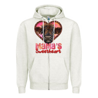Oatmeal Heather mama's sweetheart highland calf Zipper Hoodie - RanaPortraitStore