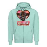 Seafoam mama's sweetheart highland calf Zipper Hoodie - RanaPortraitStore