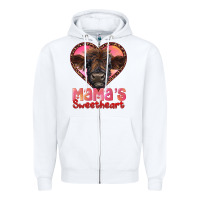 White mama's sweetheart highland calf Zipper Hoodie - RanaPortraitStore