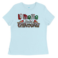 Baby Blue la mama mas chingona Ladies Tee - CowhideDigitalArt