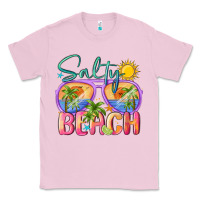 Bubblegum Pink salty beach Classic Tee - MaliasSmallBusiness