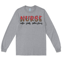 Heather Grey christmas nurse Long Sleeve Tee - MaliasSmallBusiness