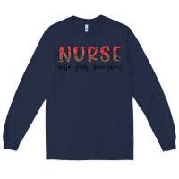 Navy christmas nurse Long Sleeve Tee - MaliasSmallBusiness