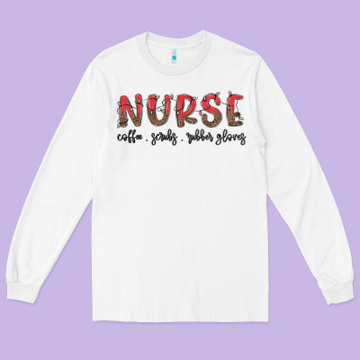 Christmas Nurse Long Sleeve Tee Designed By Maliassmallbusiness