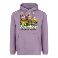 Lavender Happy Easter truck with farm animals Easter Day Heavyweight Hoodie - HowdyJamesFarm