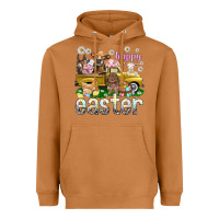 Meerkat Happy Easter truck with farm animals Easter Day Heavyweight Hoodie - HowdyJamesFarm