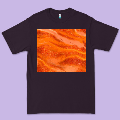 Orange Glitter Premium Tee Designed By Jahusdesignshop