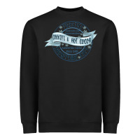 Black frostys snowflake cafe Heavyweight Sweatshirt - MaliasSmallBusiness