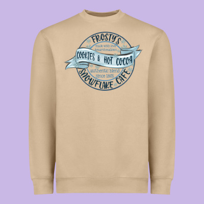 Frostys Snowflake Cafe Heavyweight Sweatshirt Designed By Maliassmallbusiness