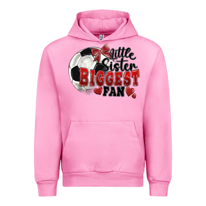 Little Sister Biggest Fan Soccer Urban Hoodie by FaDigitalArtStudio | Teevron