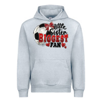 Heather Grey little sister biggest fan soccer Urban Hoodie - FaDigitalArtStudio