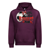 Mauve Wine little sister biggest fan soccer Urban Hoodie - FaDigitalArtStudio